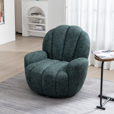 Broderic Petal Tufted Swivel Armchair
