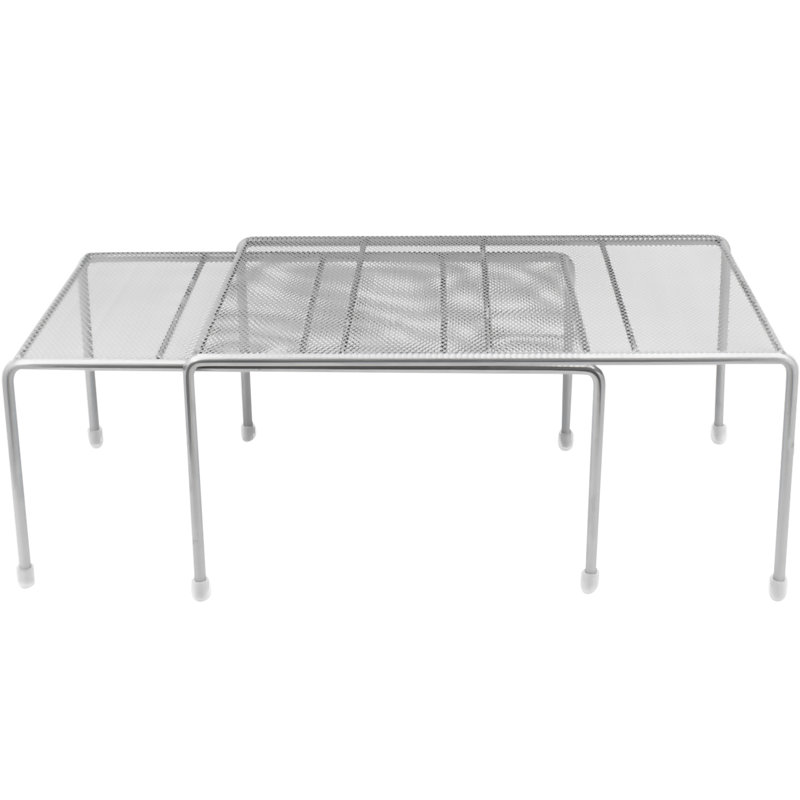 Sorbus Steel Pantry Cabinet Organizers, 2-Piece, Silver