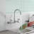 Double Handle Wall Mount Standard Kitchen Faucet