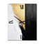 Minimal Joy en noir et or IV - Peinture abstraite horloge murale-99634740