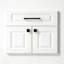 Ensemble de 10 poignées d'armoire carrées noires mates, tiroirs en métal massif avec coins arrondis pour armoires de cuisine, meuble-lavabo, commode et meubles-126070589