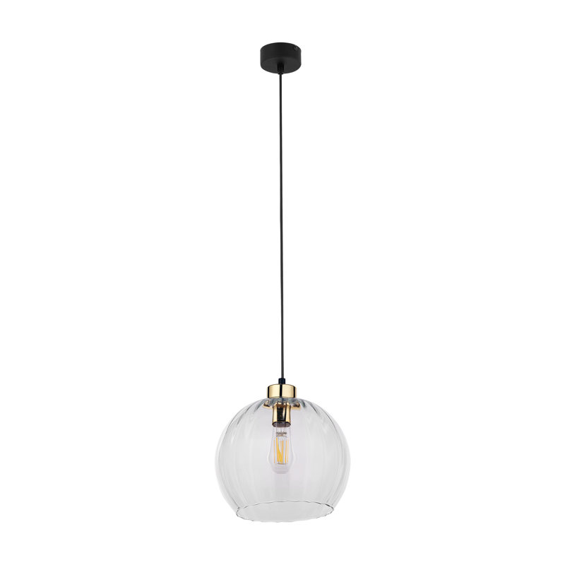 Devi 1 - Light Stainless Steel Ball Pendant, Transparent