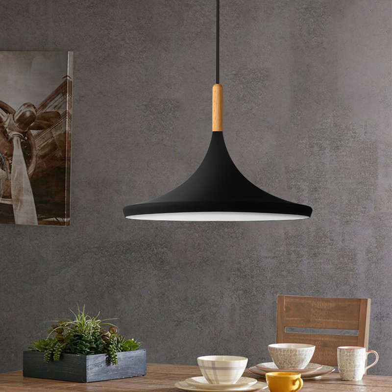 Lustre industriel noir mat Darionna
