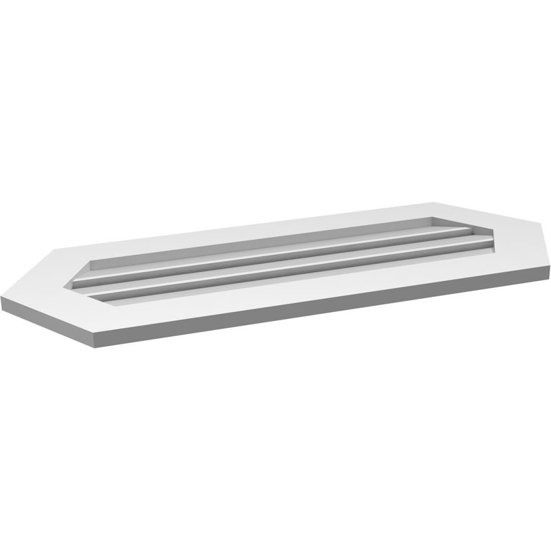 Évent horizontal fonctionnel à pignon en uréthane à surface horizontale Signature, H 16 po x l 40 po x P 1 po