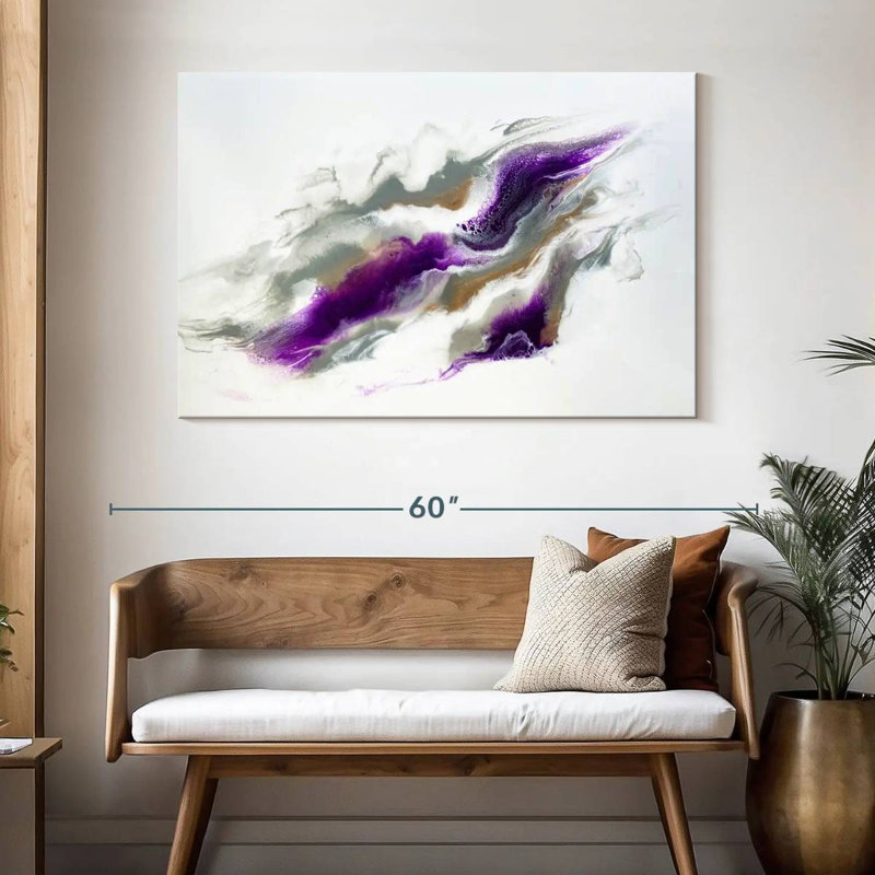 Gris Avery et ciel violet, H 32 po x l 48 po