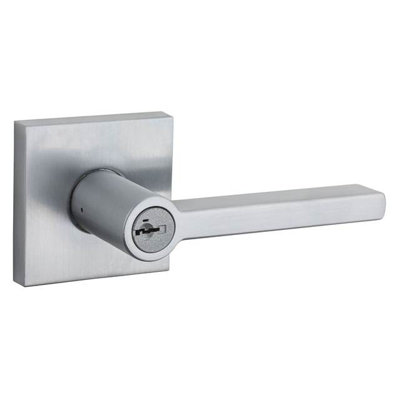 Milan Keyed Door Lever with Square Rosette and SmartKey®