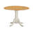 Philipston Modern Kitchen Table - a Round Dining Table Top with Dropleaf & Pedestal Base, 42x42 Inch, Oak & Linen White-1623425132-1639237193