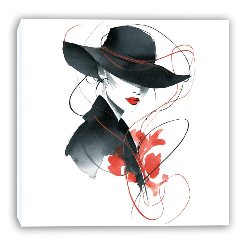 Art mural sur toile Crimson Whisper, H 40 po x l 40 po x P 1,5 po