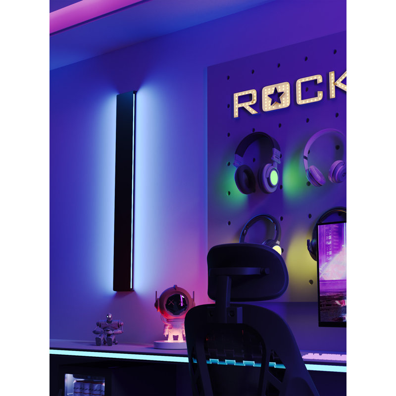 LED Smart Flush Mounted Wall Lamp Remote Control Colour Change