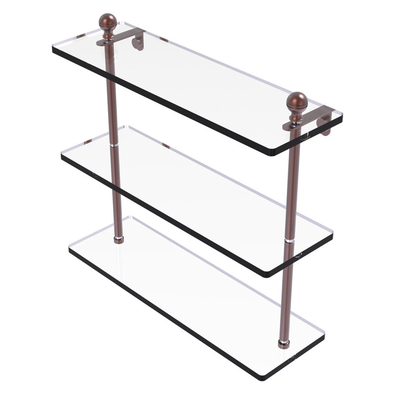 Morosini 3 Piece Tiered Shelf, 16", Antique Copper