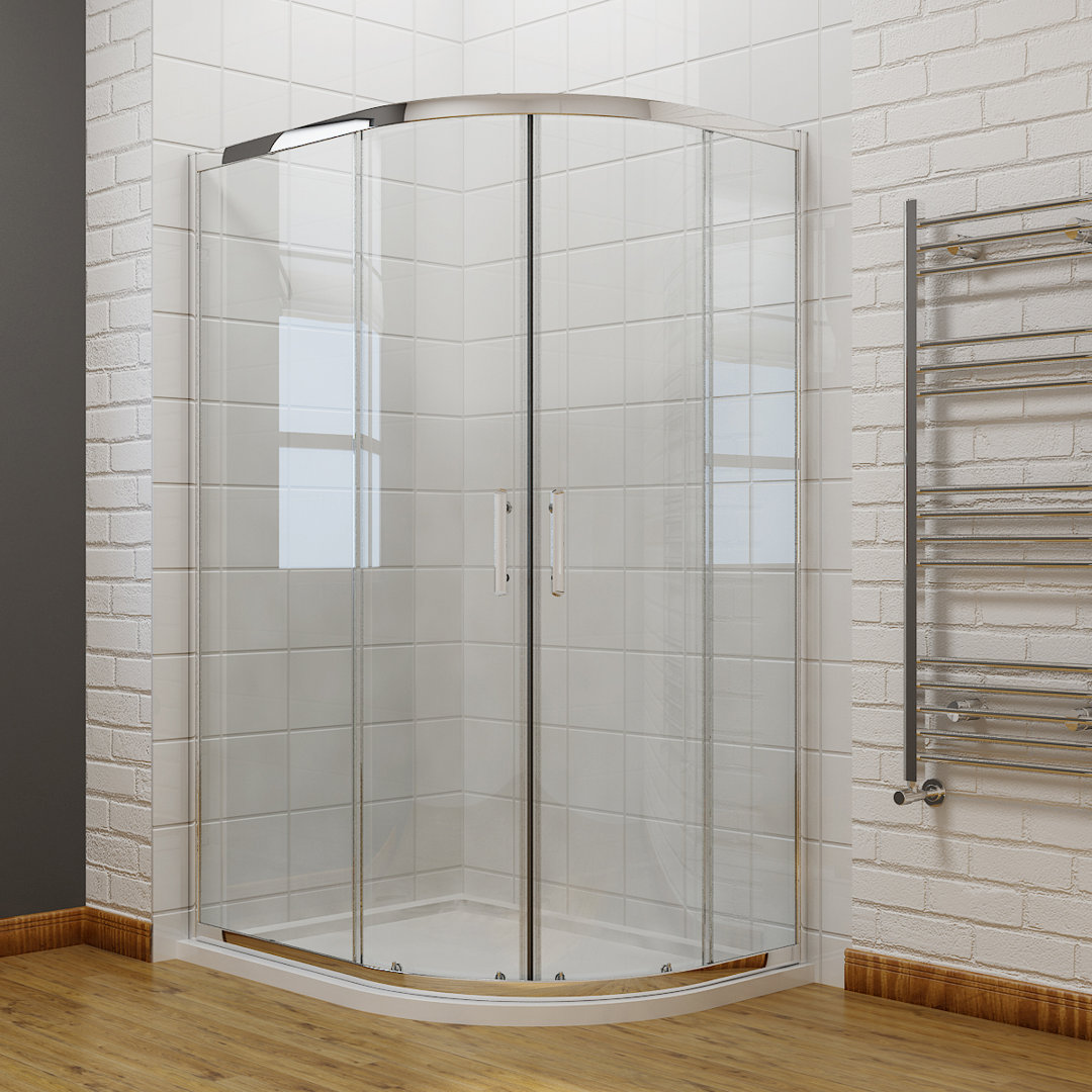 Wisby Glass Offset Quadrant Shower Enclosure with Tray - 1850 x 900 mm