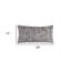 Coussin lombaire texturé bleu gris métallique