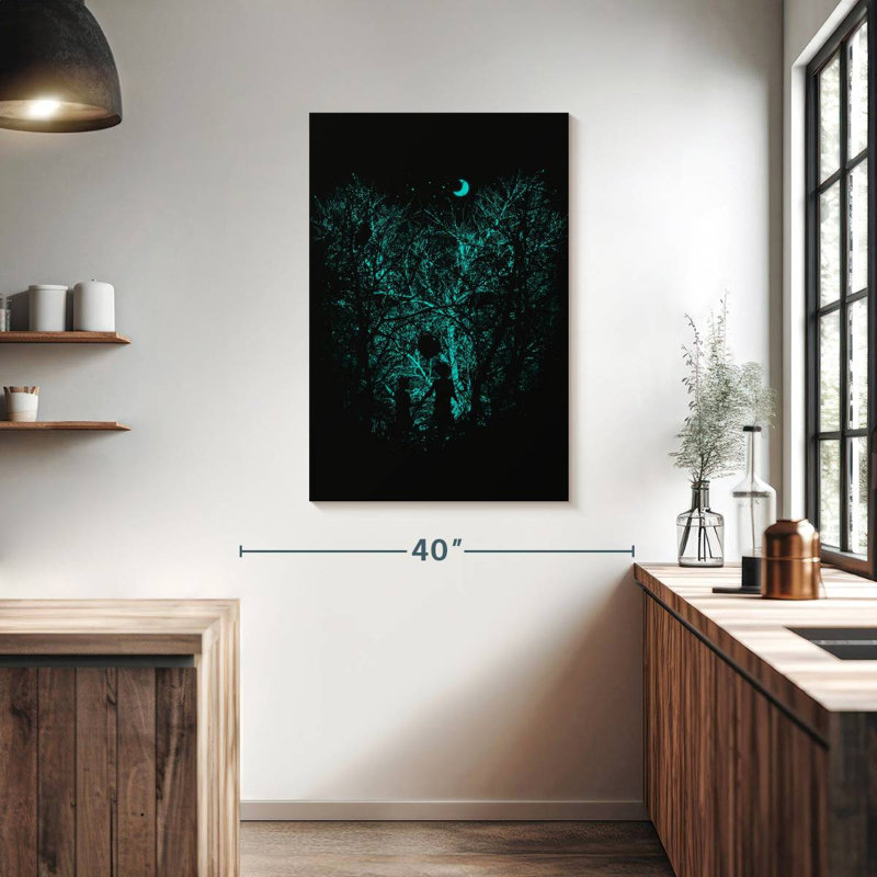 Darkness Into The Woods I, H 39 po x l 26 po