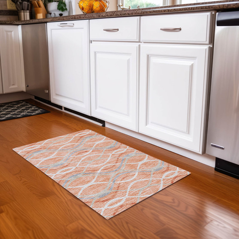 Lamanna Washable Abstract Indoor / Outdoor Rug, Rectangle 1'8" x 2'6"