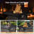 4 - Person Patio Furniture Chair Set With Fire Pit Table, 4 Swivel Glider Chairs With 6-Inch Cushions & Side Table-1288306531-1288306524