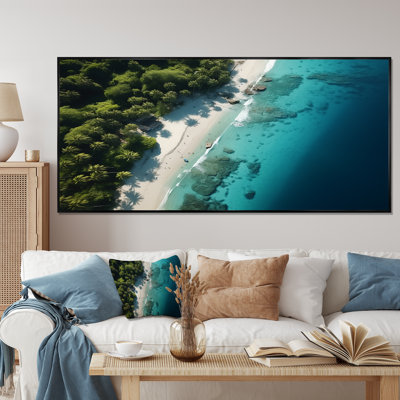 Vue aérienne de la plage relaxante IV - Art mural plage