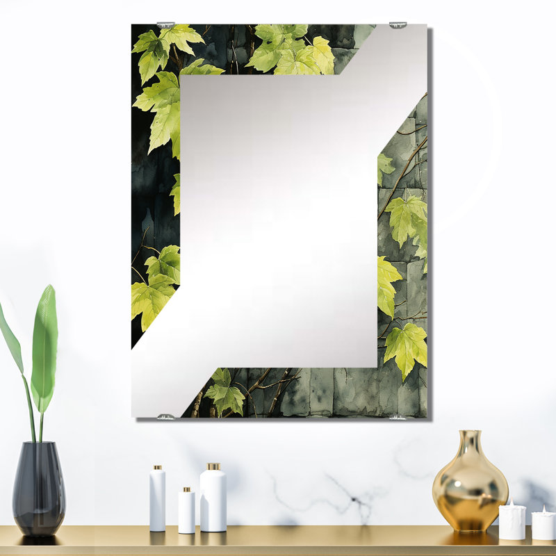 Eileene - Miroir mural floral, 32 po x 24 po