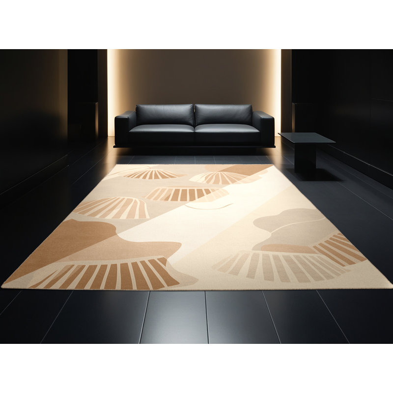 Machine Washable Tomohon Gyoza Scandinavian Rug in Beige – Beige Binding, 2x3