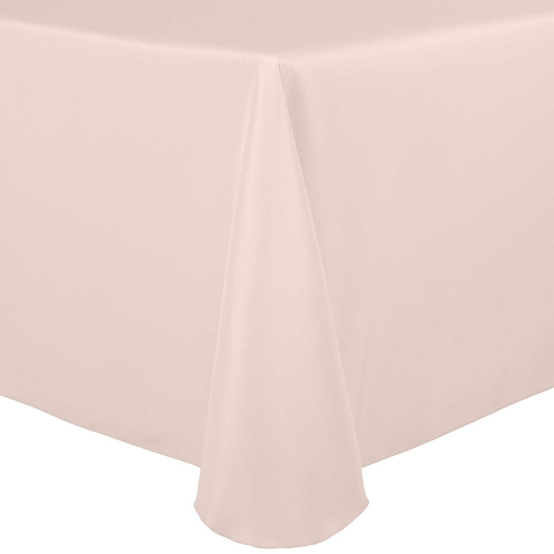 Solid Color Round Tablecloth, 1, 120" x 72", Ice Peach