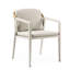 2 pièces Chaises de patio - Structure en fer et fauteuils de salle à manger d'extérieur tressés avec structure imperméable pe détails gris spacieux et confortables