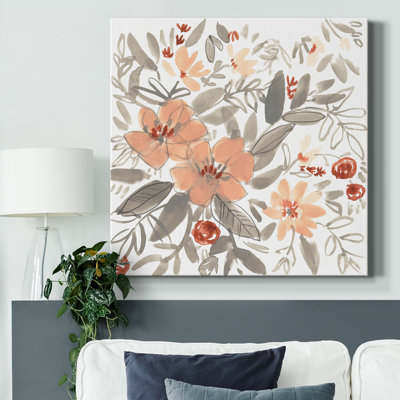 " Peach And Rust Blooms I "