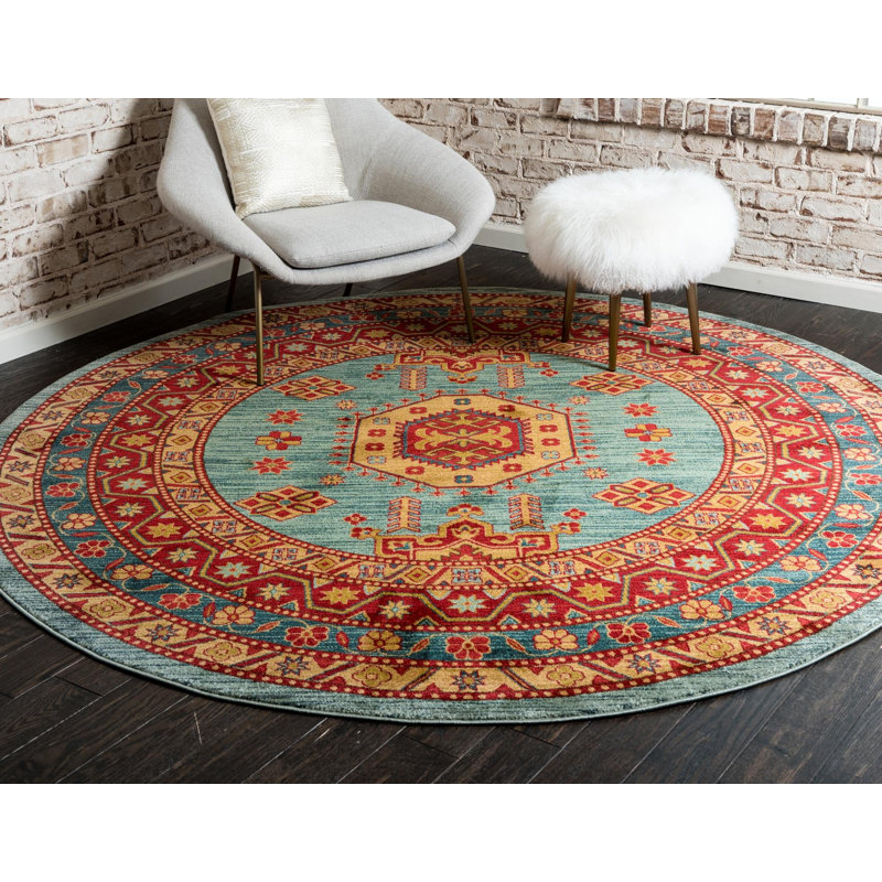 Azar Oriental Indoor Rug, Round 5'3"