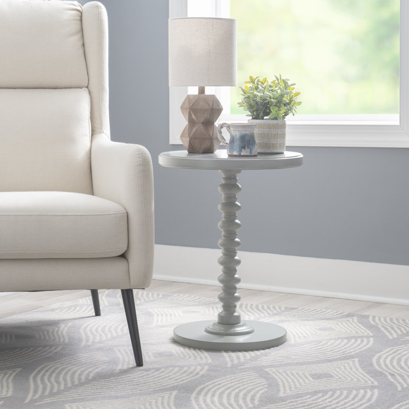 Fiama End Table, Light Gray, 22.25" H x 17" W x 17" D