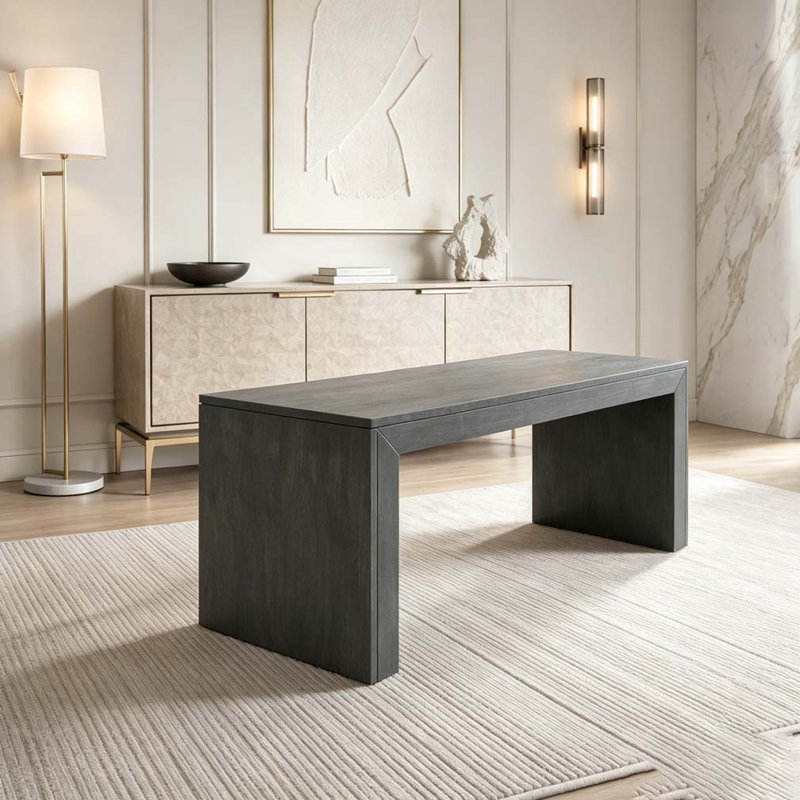 Banc de salle à manger en bois, 48inch, Black