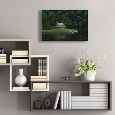  «Happy Place 1» par James Wiens, art mural en verre acrylique, 24 po x 16 po