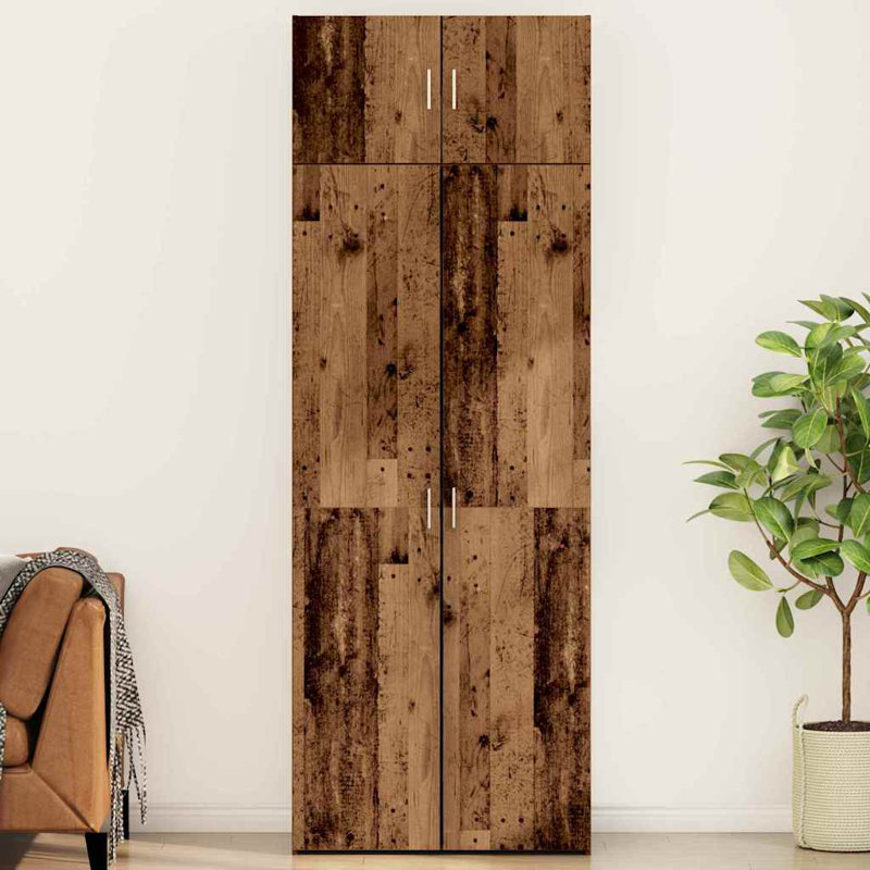 Storage Cabinet 80 X 42.5 X 225 Cm Engineered Wood, Old Wood