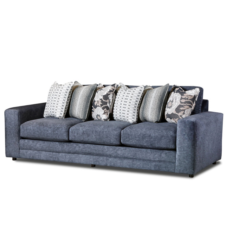 Upholstered 98.25 " Sofa, Velvet