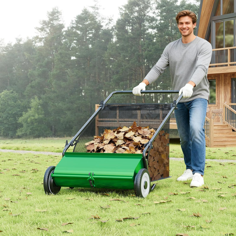 75cm H x 63.5cm W Utility Cart, Green/Black