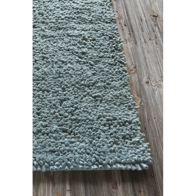 Strata Wool Area Rug in Blue, Round 7'9"