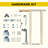 1-Lite Frosted Pocket Door Pine Solid Core Sliding Pocket Door For Bedroom With Hardware/Soft Close-98606598