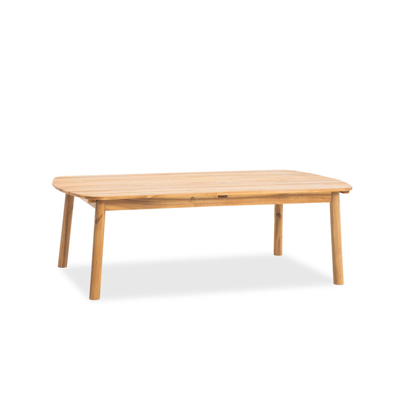 Solid Wood Oval Patio Coffee Table