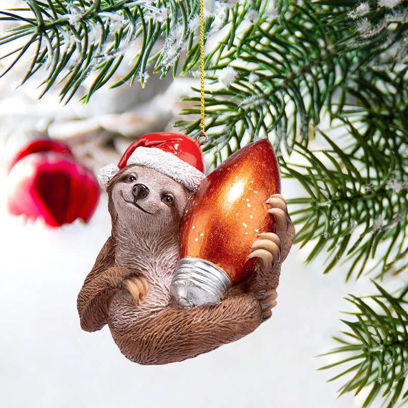 Ornement de Noël paresseux du père Noël, 1