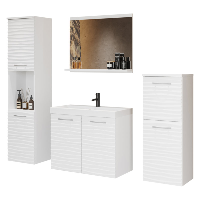 Pagie Bathroom Furniture Suite, White