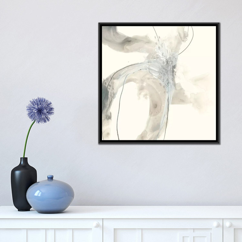 « divination ii », reproduction sur toile, H 18 po x l 18 po x P 1,5 po, Toile avec cadre noir, Pas de tapis