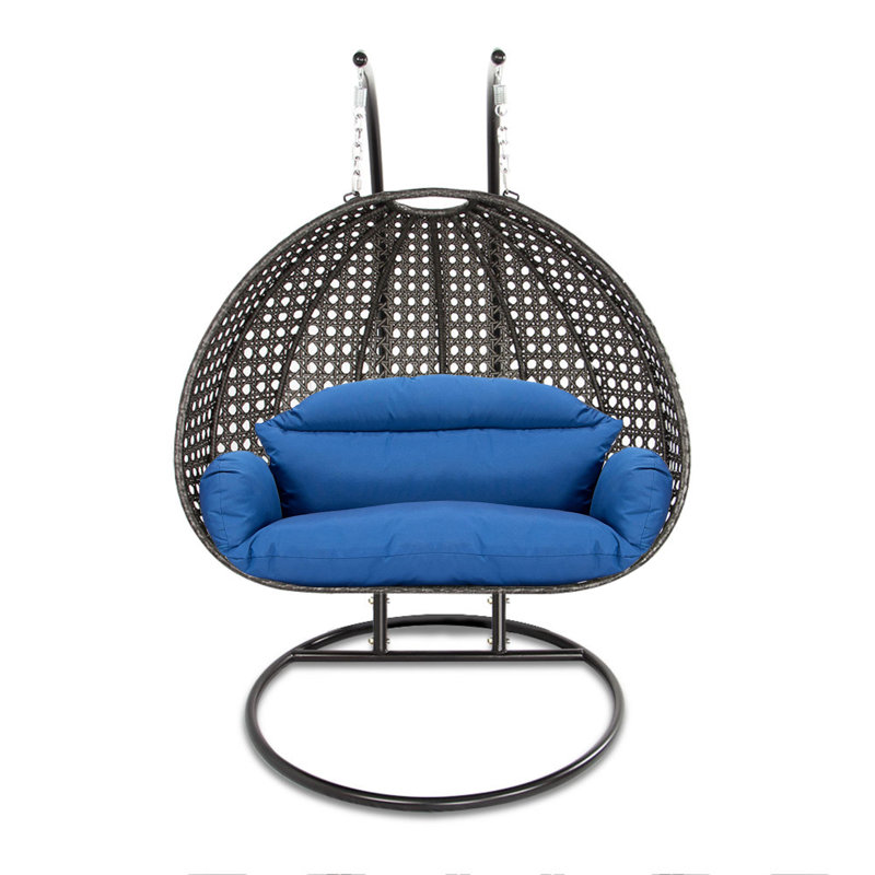 Balancelle avec support By Island Gale, Gris anthracite, Bleu