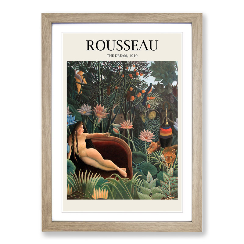 The Dream by Henri Rousseau - Picture Frame Painting, Oak Framed, 48cm H x 36cm W x 2cm D