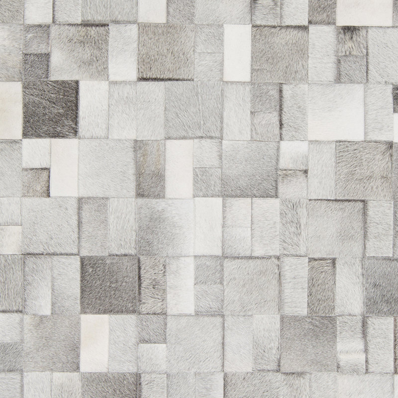 Julije Cowhide Geometric Indoor Rug, Rectangle 8' x 10'