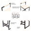 Ensemble de 2 tabourets de bar rembourrés en similicuir avec tabourets de bar et structure en métal pour comptoir, îlot de cuisine (beige)-542152392-542152393