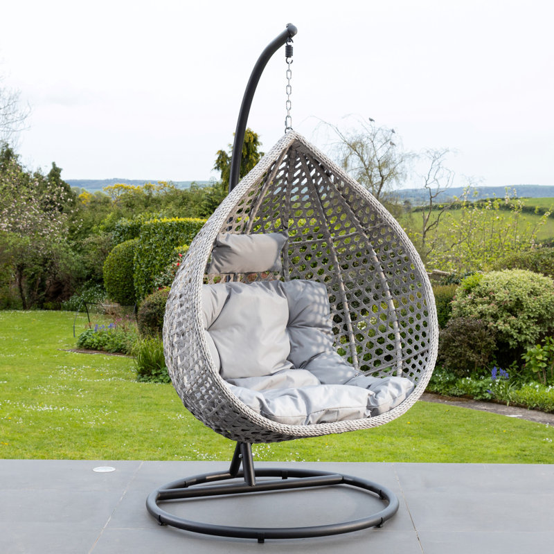 Ulster Egg Chair with Stand, Light Grey