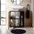 Under Sink Storage 24.4" H, 1 Door, 4 Shelves, 4 Legs, Natural Oak / Black Wengue - Bathroom-205900012