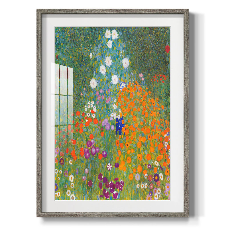 Gustav Klimt XVII - impression encadrée, Argent patiné