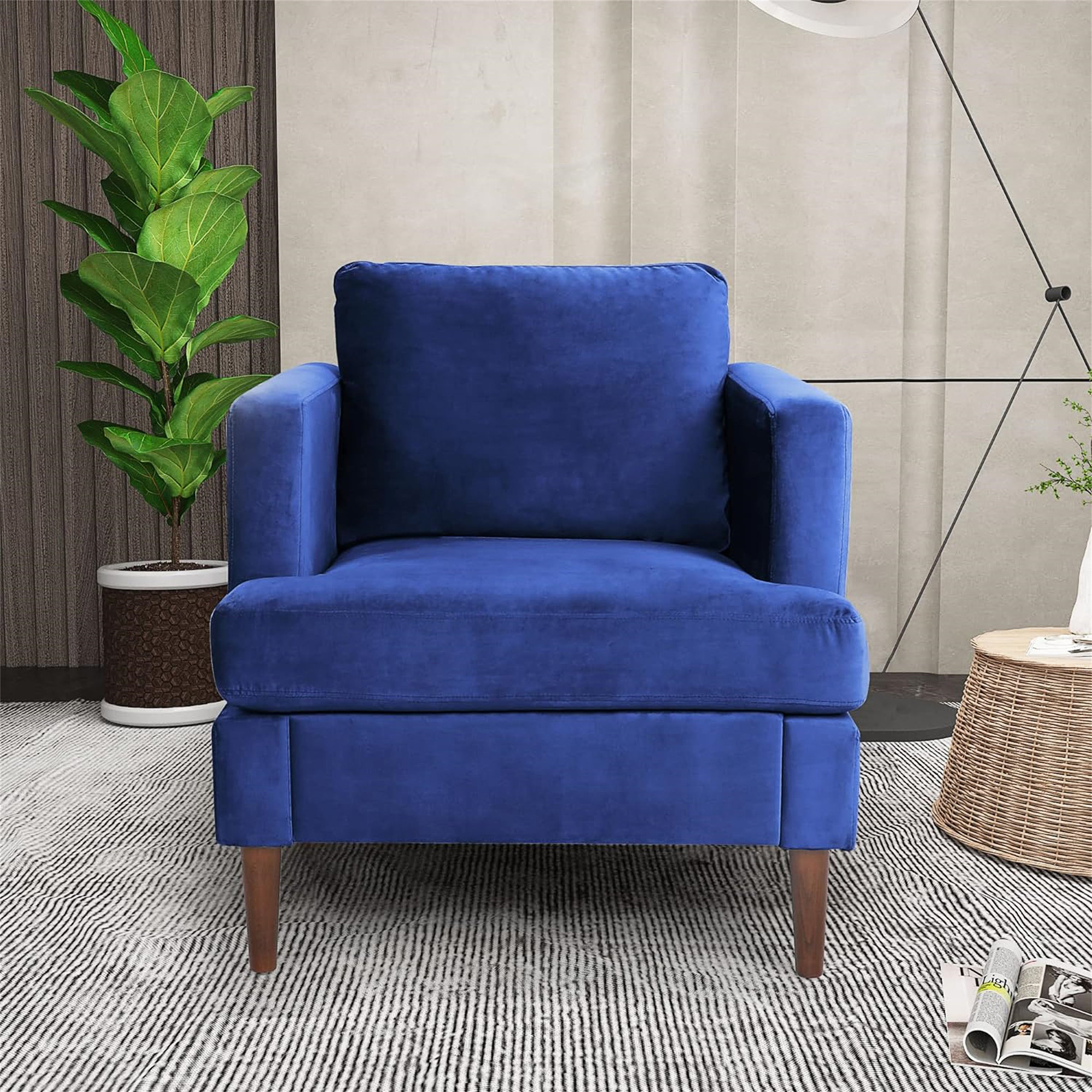 Latitude Run® Accent Sofa Chair, Comfy Tufted Upholstered Armchair With ...