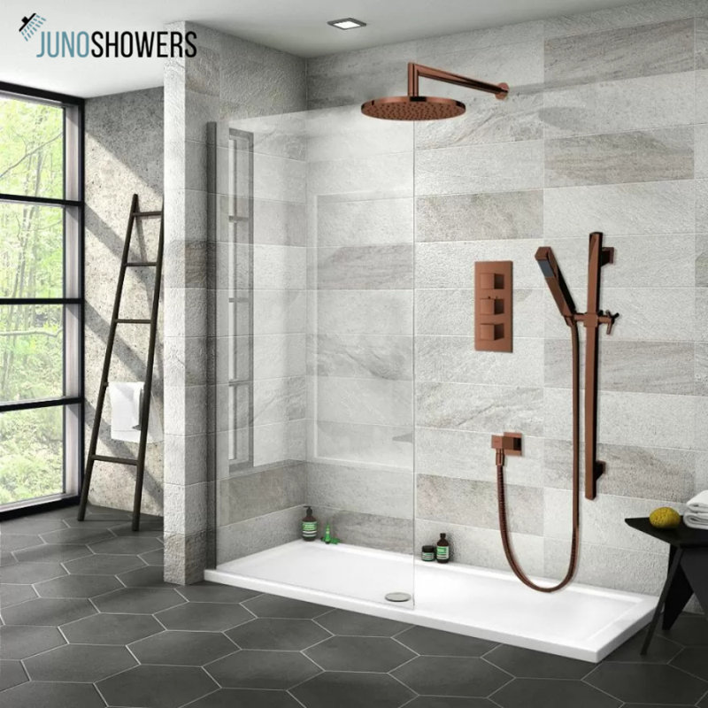 Pomme de douche murale à pluie avec lumières DEL et fonction musicale au fini noir mat