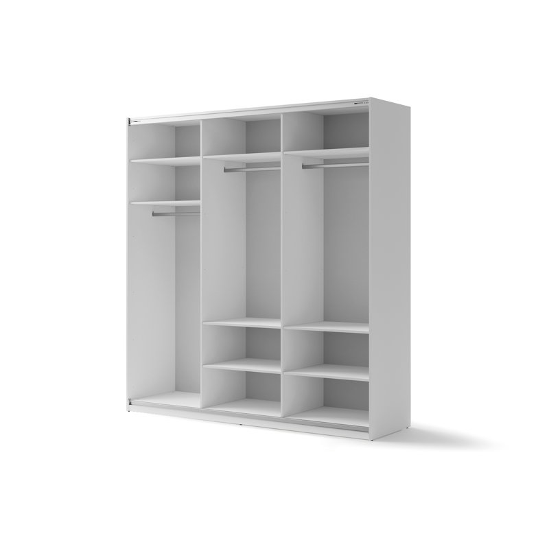 Swanhild Laminate Wardrobe, 235cm H x 220cm W x 69cm D