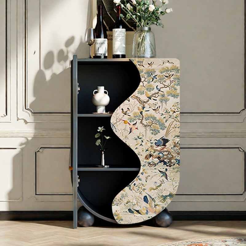 Armoire décorative rétro multifonctionnelle Retro, Noir