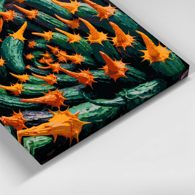 Art mural sur toile, "Fruit africain", H 11 po x l 14 po